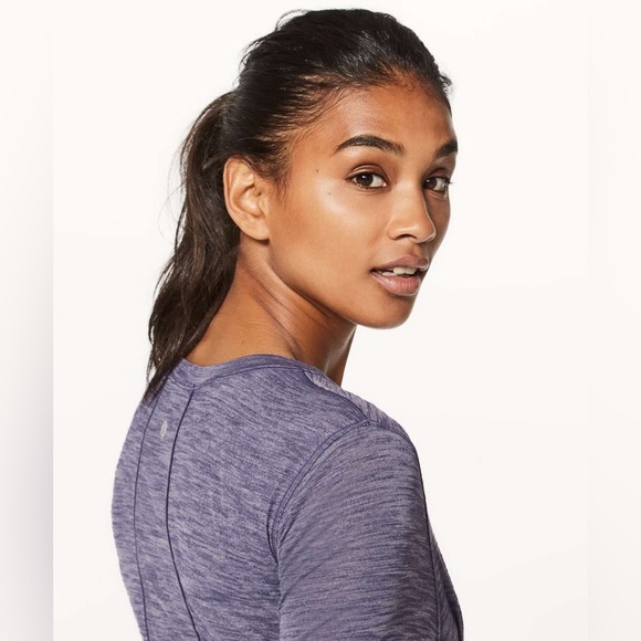 🍋Lululemon Long Distance Short Sleeve in Heathered Viola - Picture 4 of 9